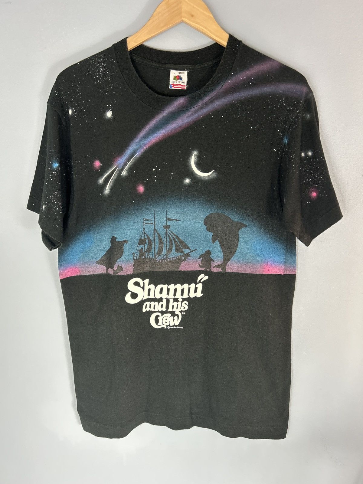 Vintage Vintage 1990 Shamu and his Crew All Over Print Promo Tes Size US L / EU 52-54 / 3 - 1 Thumbnail