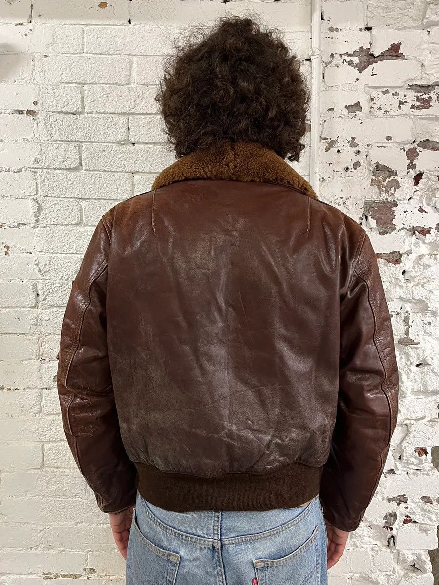 Avirex 1980s Avirex Shearling Brown Leather Bomber Jacket Size US M / EU 48-50 / 2 - 4 Thumbnail