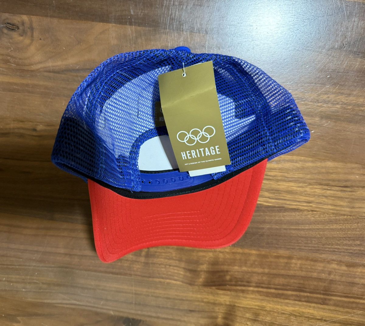 USA Olympics Red White Blue LOS ANGELES OLYMPICS Foam Trucker Hat USA Size ONE SIZE - 3 Thumbnail