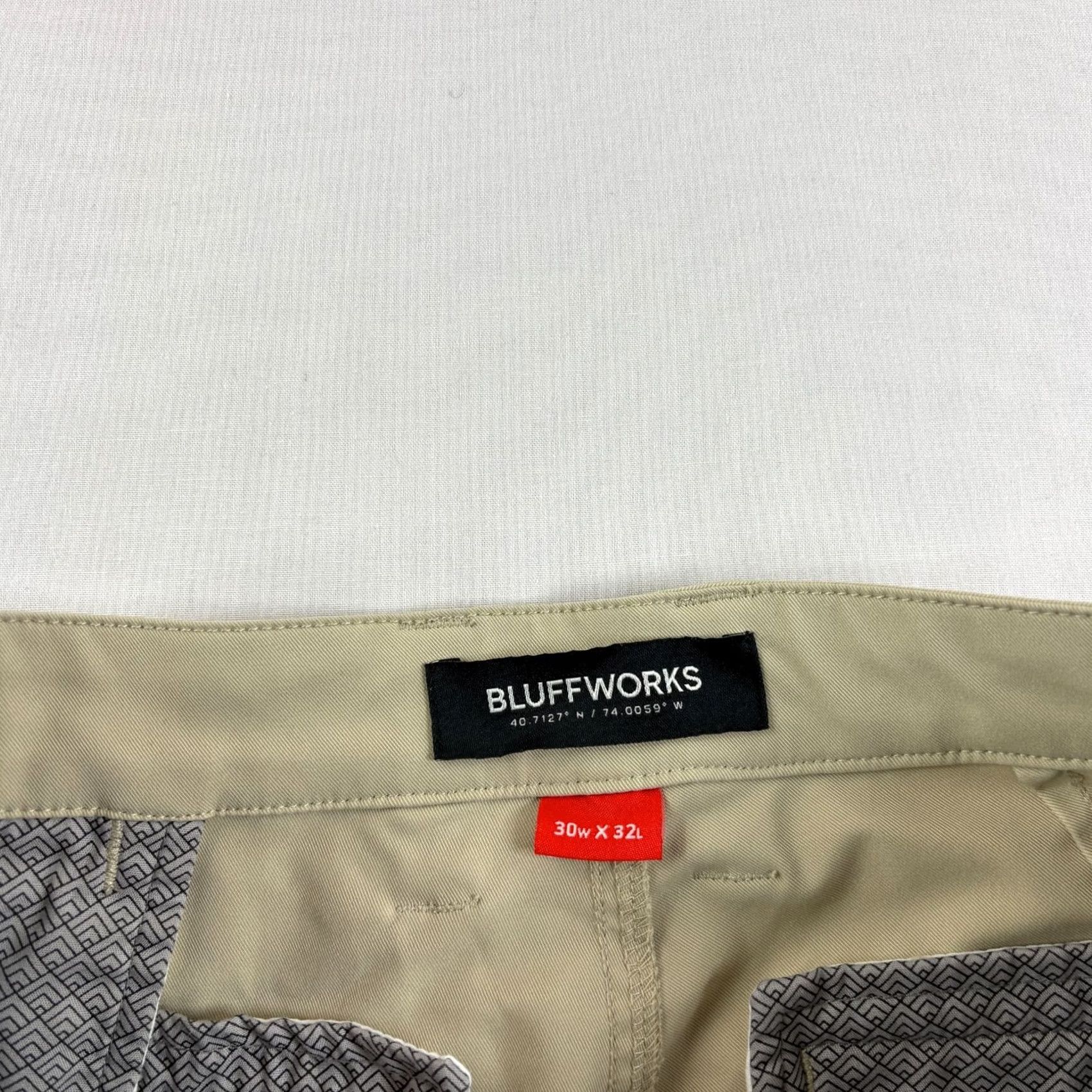 Vintage Bluffworks Pants Mens 30x32 Beige Chino Ascender Stretch Performance Outdoor Pants Regular 30 Beige Bluf Size US 30 / EU 46 - 3 Thumbnail