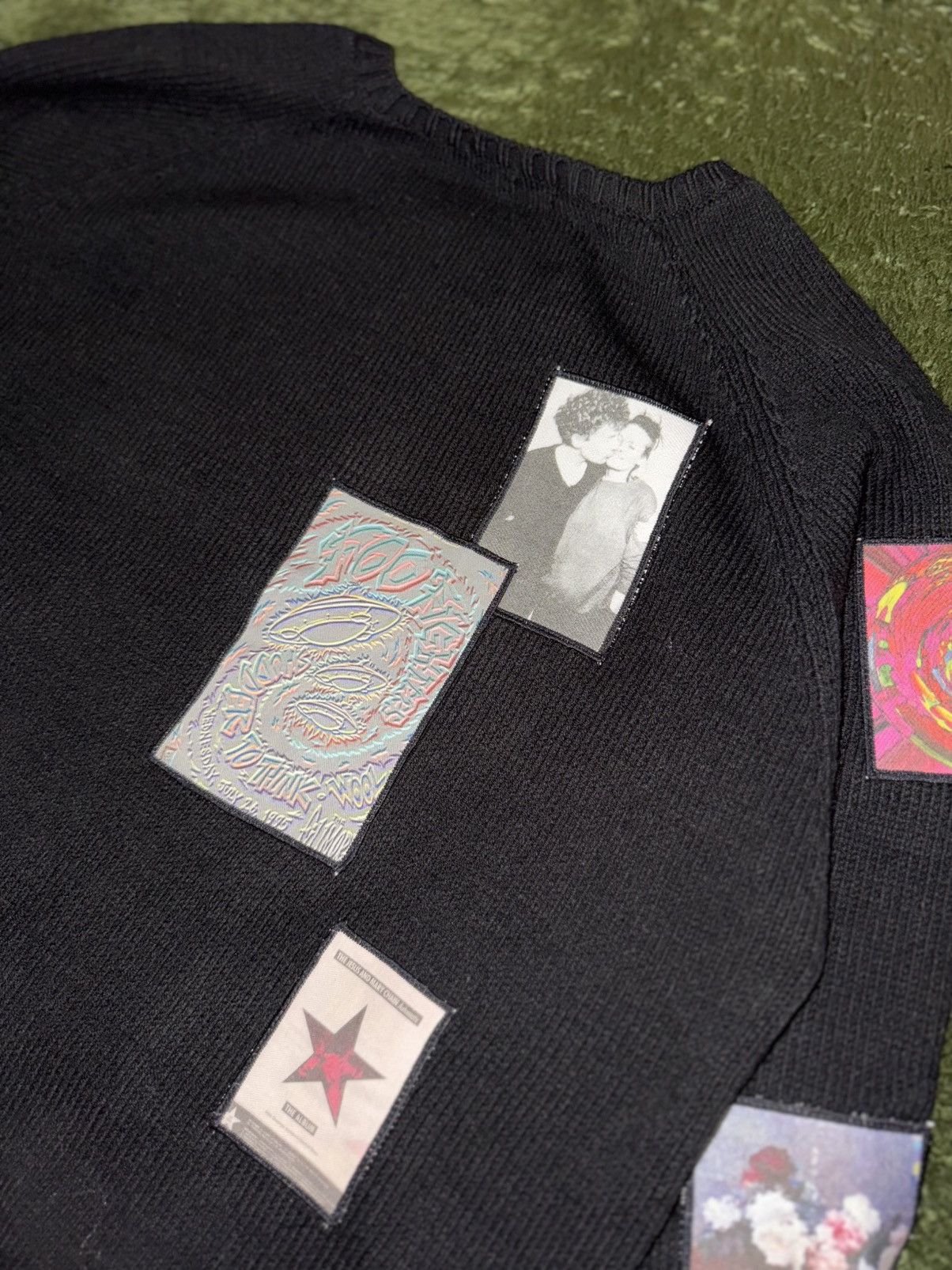 Japanese Brand [2] JOEGUSH Patch Single Pullover Knit (Black) Size US XL / EU 56 / 4 - 8 Thumbnail