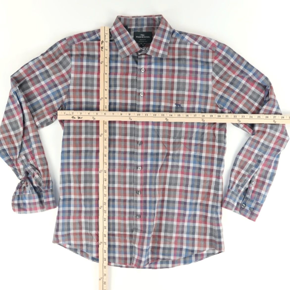 Rodd & Gunn Rodd & Gunn Shirt PLAID Long Sleeve Button Up XL Men’s Fine Cotton Slim Fit Size US XL / EU 56 / 4 - 3 Thumbnail