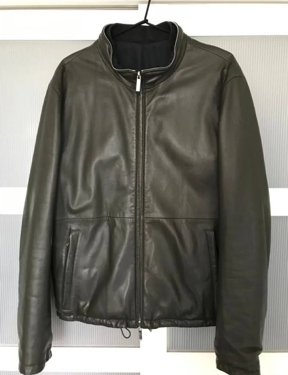 🔥Rare HUGO BOSS Leather Jacket Reversible