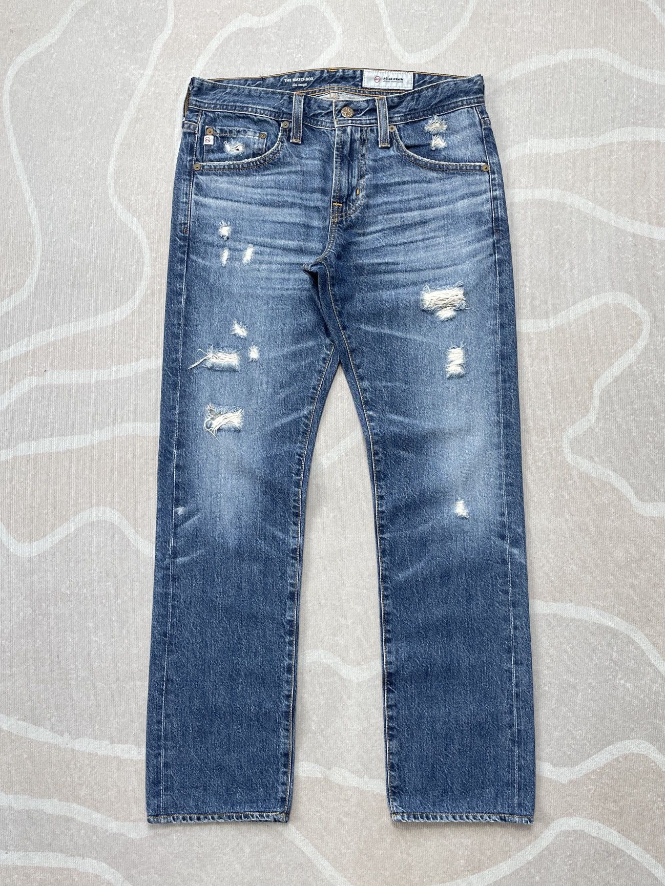 AG Adriano Goldschmied ADRIANO GOLDSCHMIED SLIM STRAIGHT JEANS Size US 30 / EU 46 - 1 Thumbnail