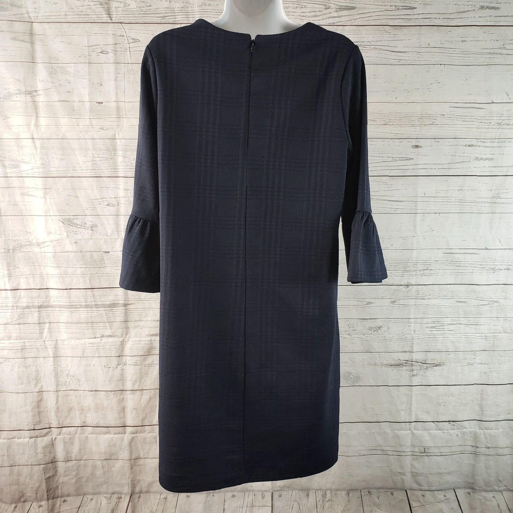 Banana Republic Banana Republic Womens Bell Sleeve Shift Dress Sz Medium Blue Plaid Size M / US 6-8 / IT 42-44 - 4 Thumbnail
