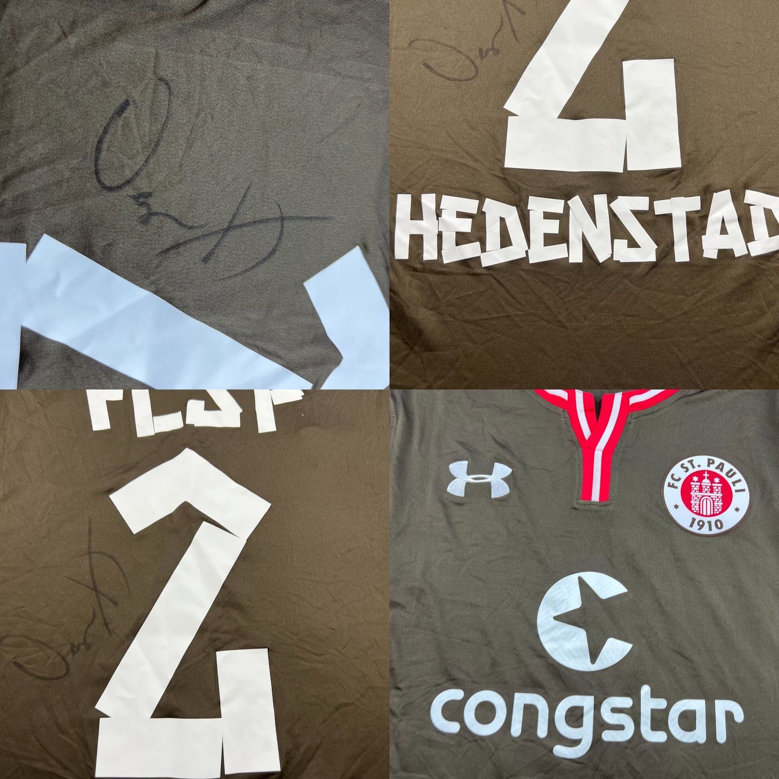 Under Armour Under Armour St Pauli Jersey Sz M Adult Unisex T-Shirt Hedenstad Signed 2016-2017 Home Brown 100% Polyester Moisture Wicking Quick Dry Football Jersey Size US M / EU 48-50 / 2 - 8 Thumbnail