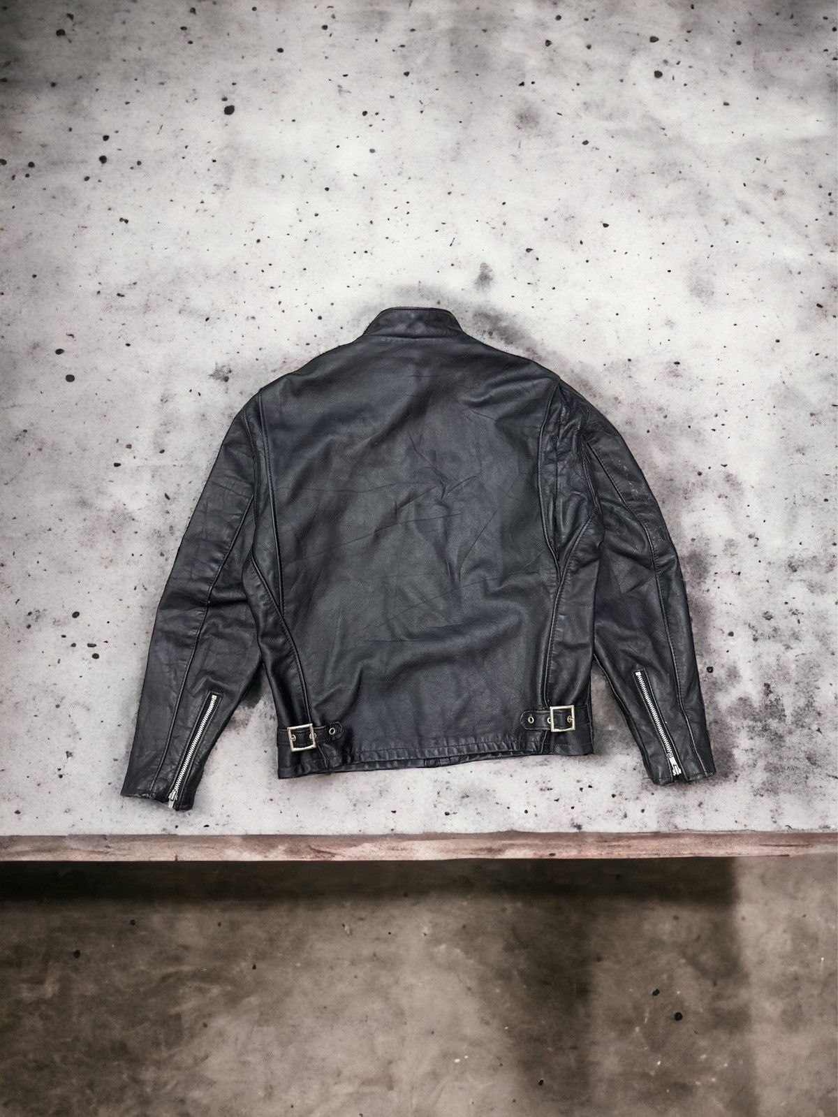 Schott VINTAGE SCHOTT CAFE RACER BIKER LEATHER JACKET Size US M / EU 48-50 / 2 - 2 Thumbnail