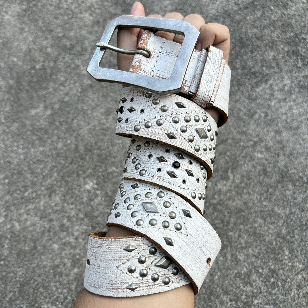 Vintage Vintage studded leather belt (Kapital Style) Size ONE SIZE - 1 Thumbnail