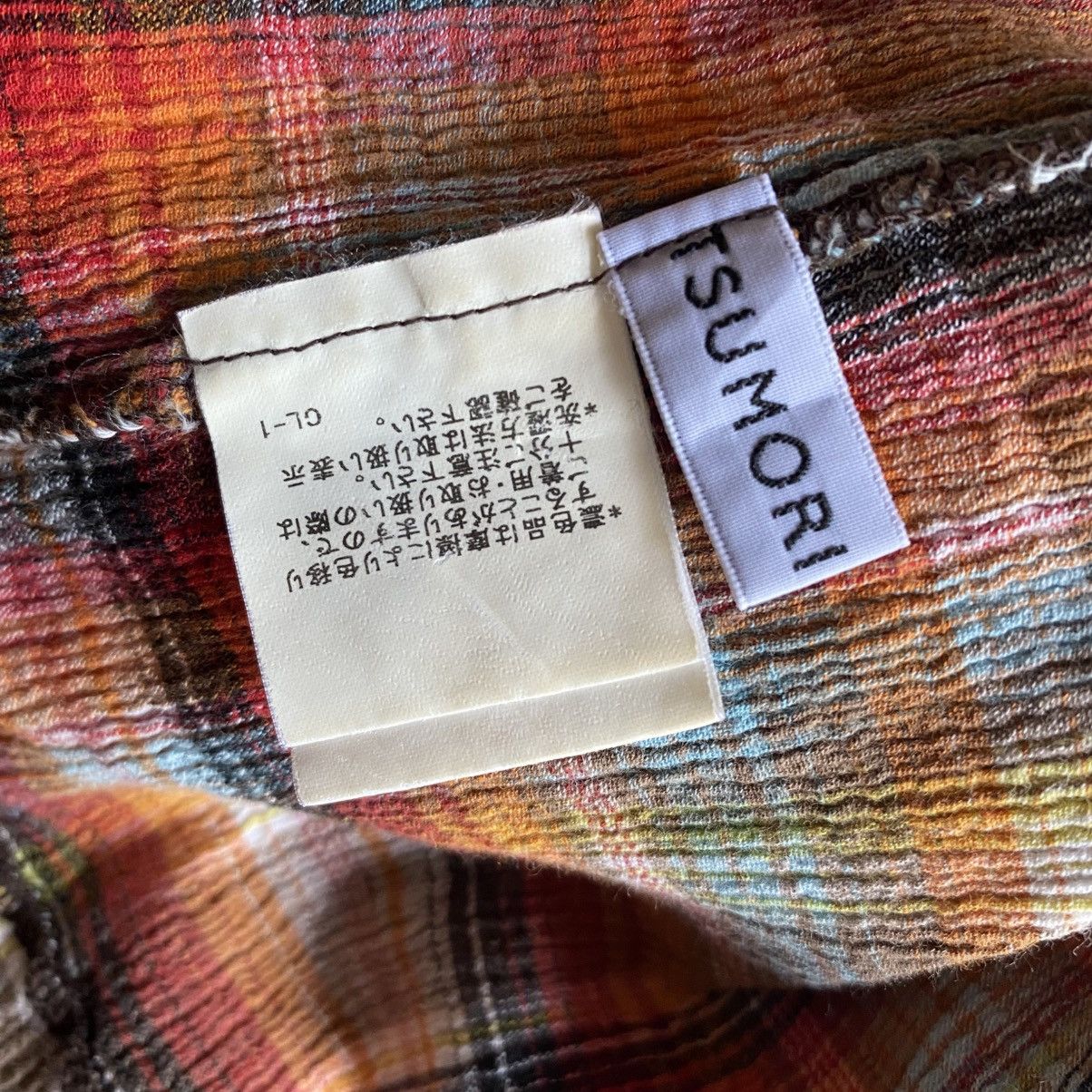Tsumori Chisato Tsumori Chisato Brown Red Plaid Button Shirt Size XS / US 0-2 / IT 36-38 - 13 Thumbnail