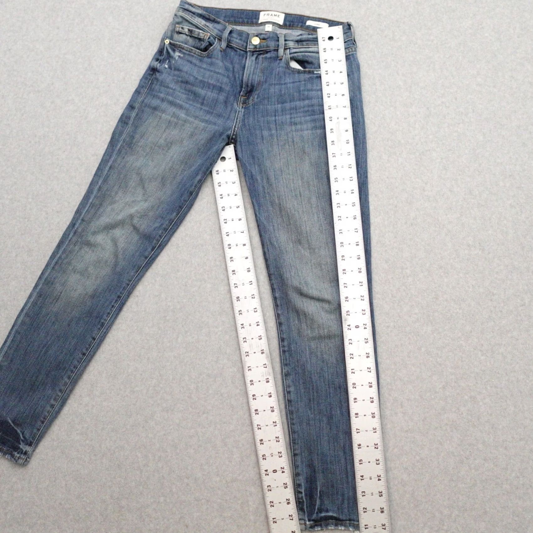 Frame FRAME Jeans 28x28 Blue Skinny Womens Relaxed Size 28" / US 6 / IT 42 - 4 Thumbnail