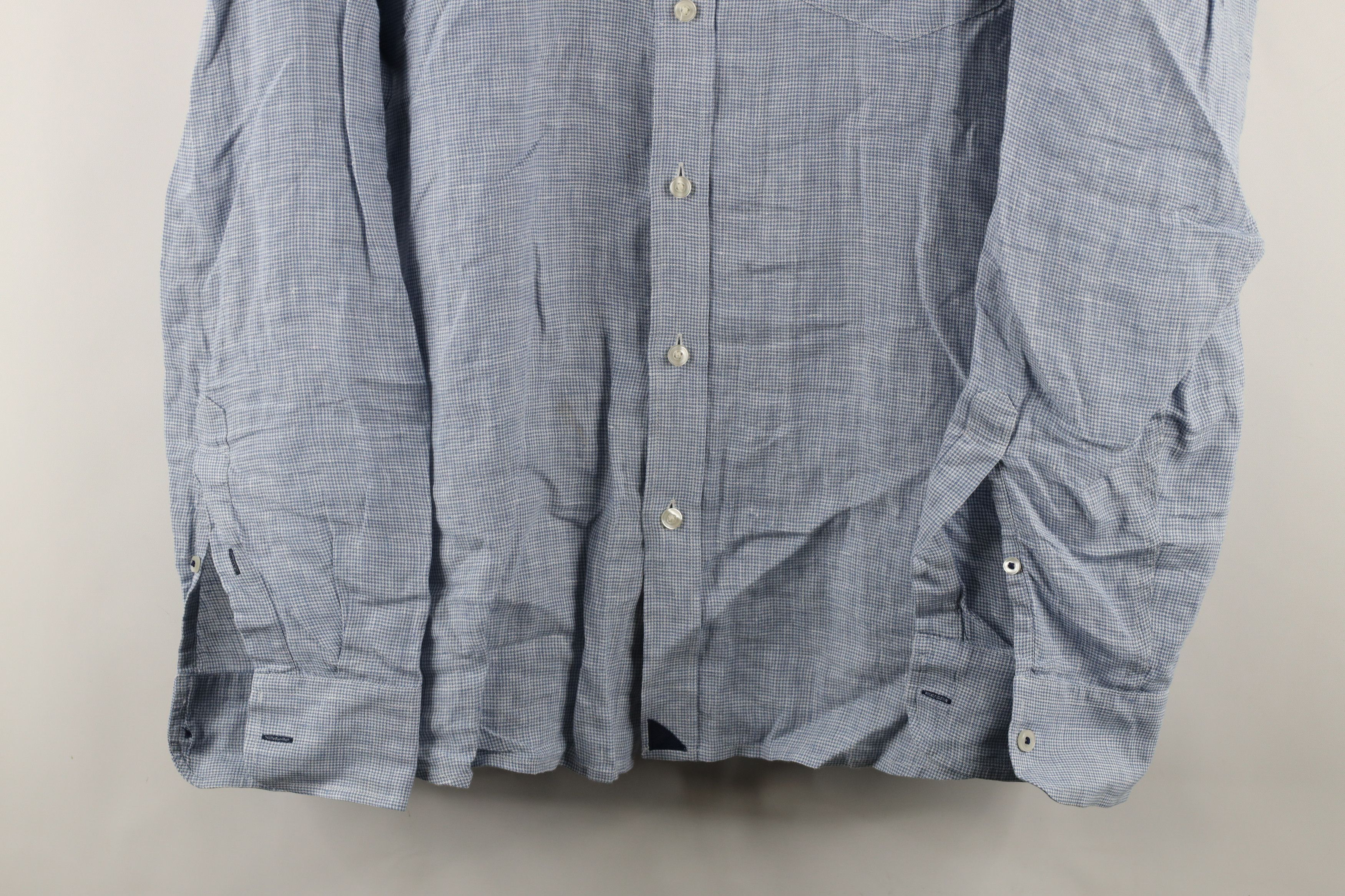 UNTUCKit × Vintage Untuckit Weave Long Sleeve Collared Button Down Shirt Blue Size US XL / EU 56 / 4 - 3 Thumbnail