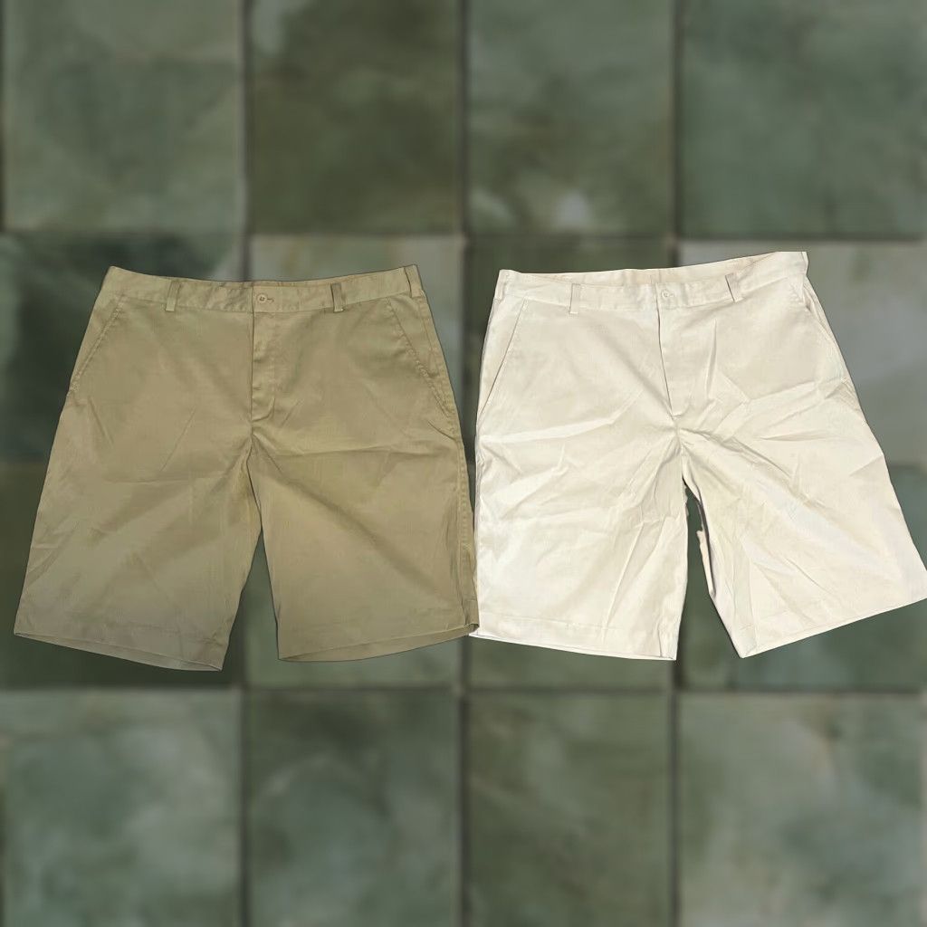 Nike Nike Dri-Fit Golf Shorts Mens Size 36 Khaki Light Brown Golf Shorts Embroidered Pockets Belted Elastic Waist Regular 36 Nike Mens Size US 36 / EU 52 - 1 Thumbnail