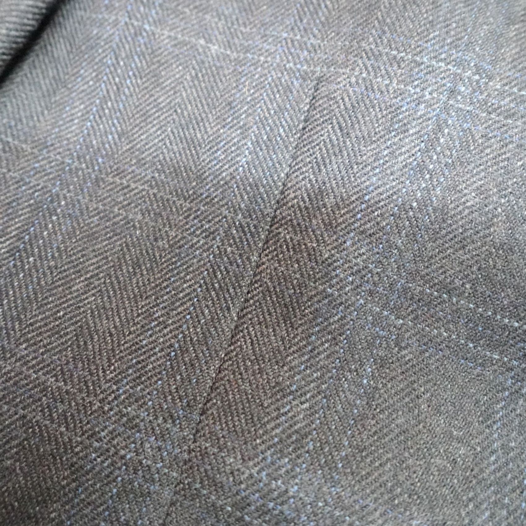 Ralph Lauren Lauren Ralph Lauren Sport Coat Brown Plaid Herringbone Wool 46R Notch Lapel Double-Vented Single-Breasted Two-Button Men Jacket Coat Size US S / EU 44-46 / 1 - 2 Thumbnail