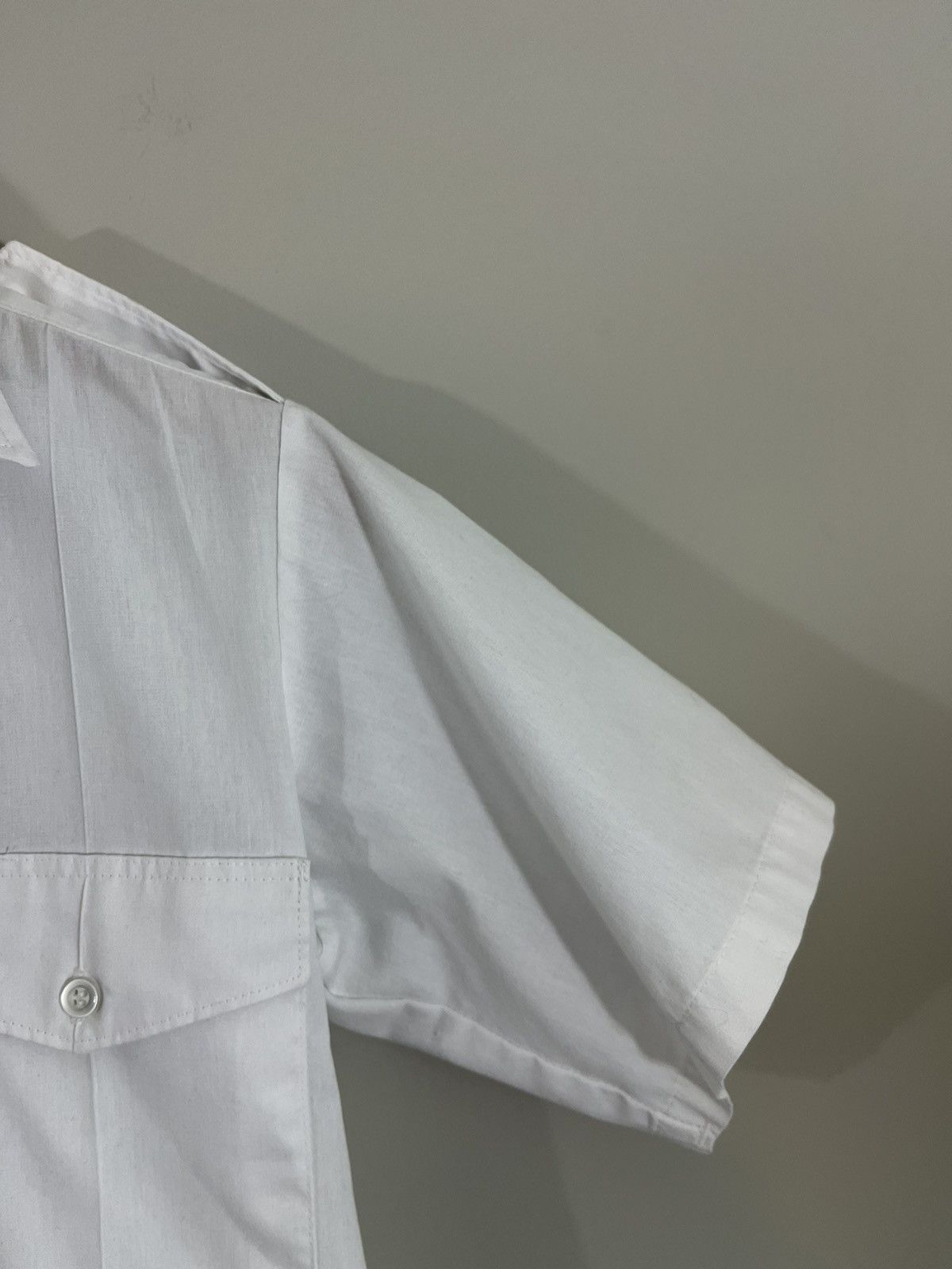 Vintage French Pilot Epaulette Military Pleated Shirt Size US M / EU 48-50 / 2 - 8 Thumbnail