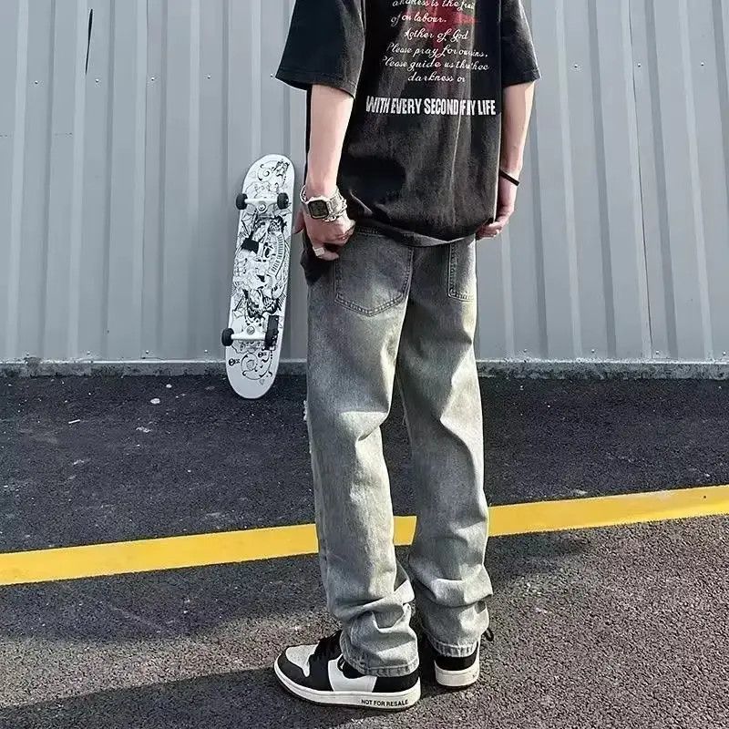 Japanese Brand Hip hop high street letter printed ripped jeans Size US 32 / EU 48 - 4 Thumbnail