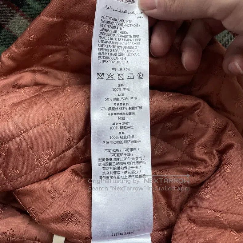 Gucci Gucci Logo embroidered plaid detachable collar long sleeve Size XS / US 0-2 / IT 36-38 - 7 Thumbnail