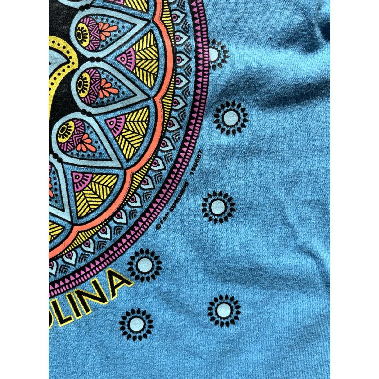 Jerzees VINTAGE Jerzees T-Shirt Turquoise Logo Myrtle Beach SC 80s 90s Men’s M Cotton Blend Embroidered Logo Graphic Circle Mythical Beach Size US M / EU 48-50 / 2 - 7 Thumbnail