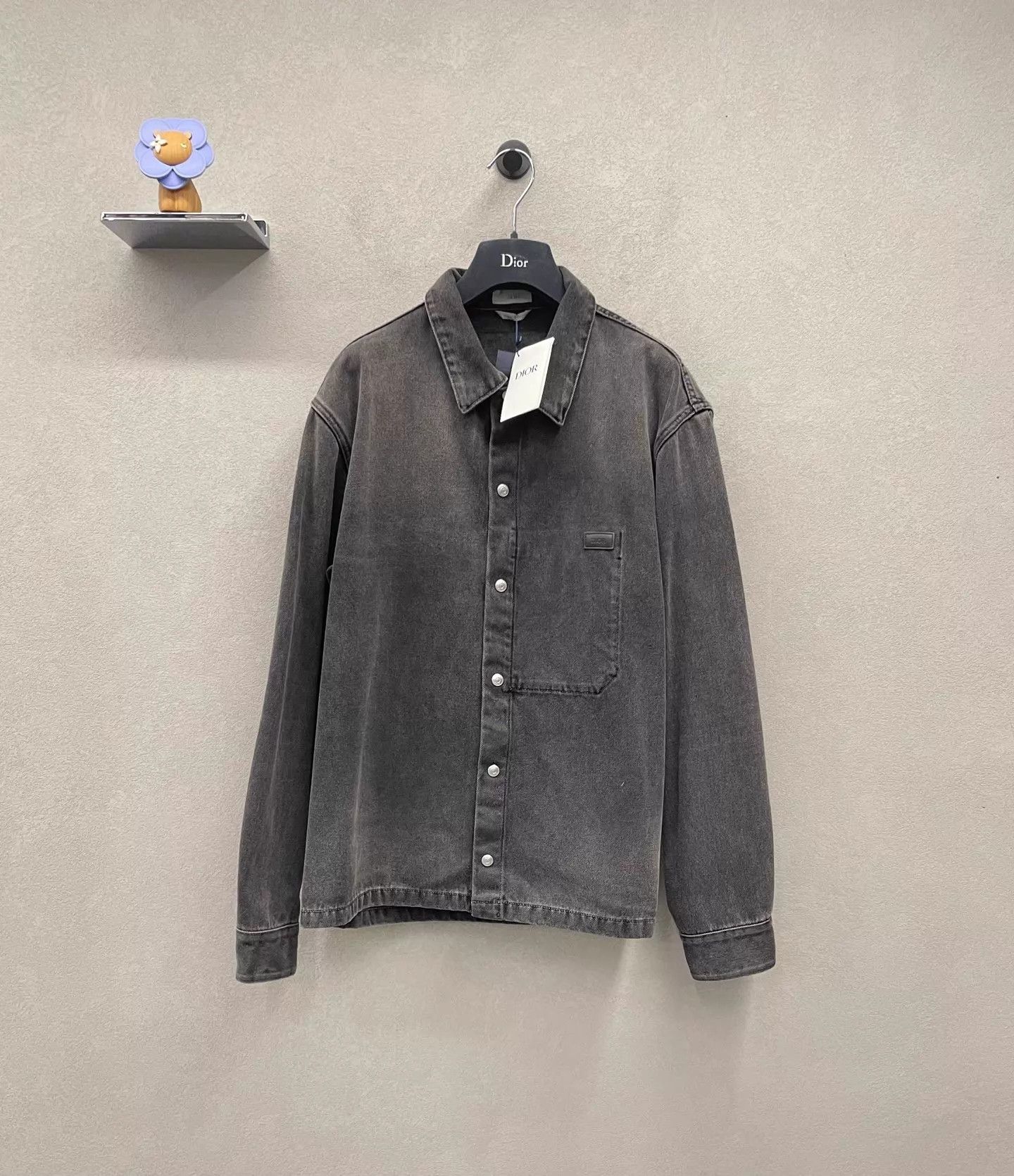 Dior Dior Black Distressed Denim Jacket Size 48 Crisp Size US M / EU 48-50 / 2 - 1 Thumbnail