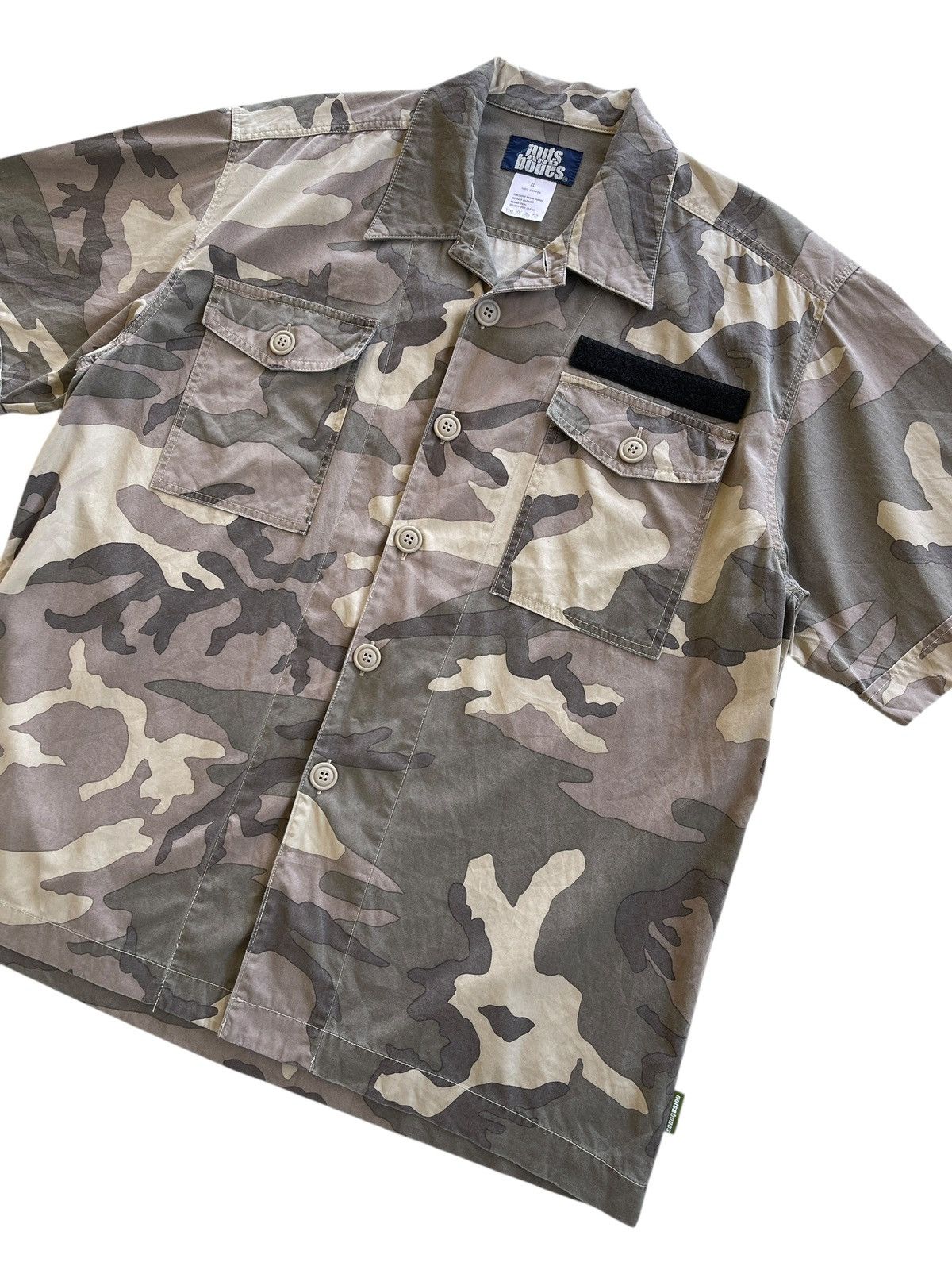 Japanese Brand Kosher Nuts And Bones Camo Skateboarding Shirt Size US XL / EU 56 / 4 - 4 Thumbnail