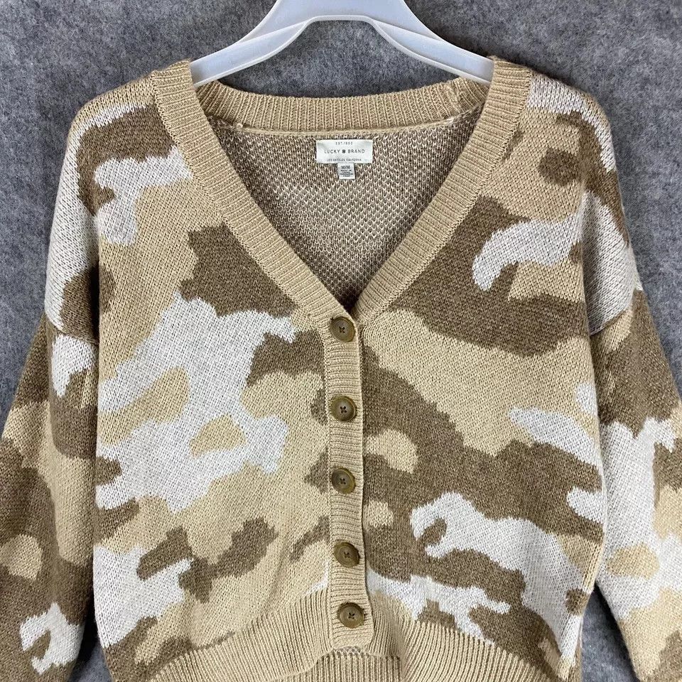 Lucky Brand Lucky Brand Cardigan Medium Sweater Women's Camouflage M Size M / US 6-8 / IT 42-44 - 2 Thumbnail