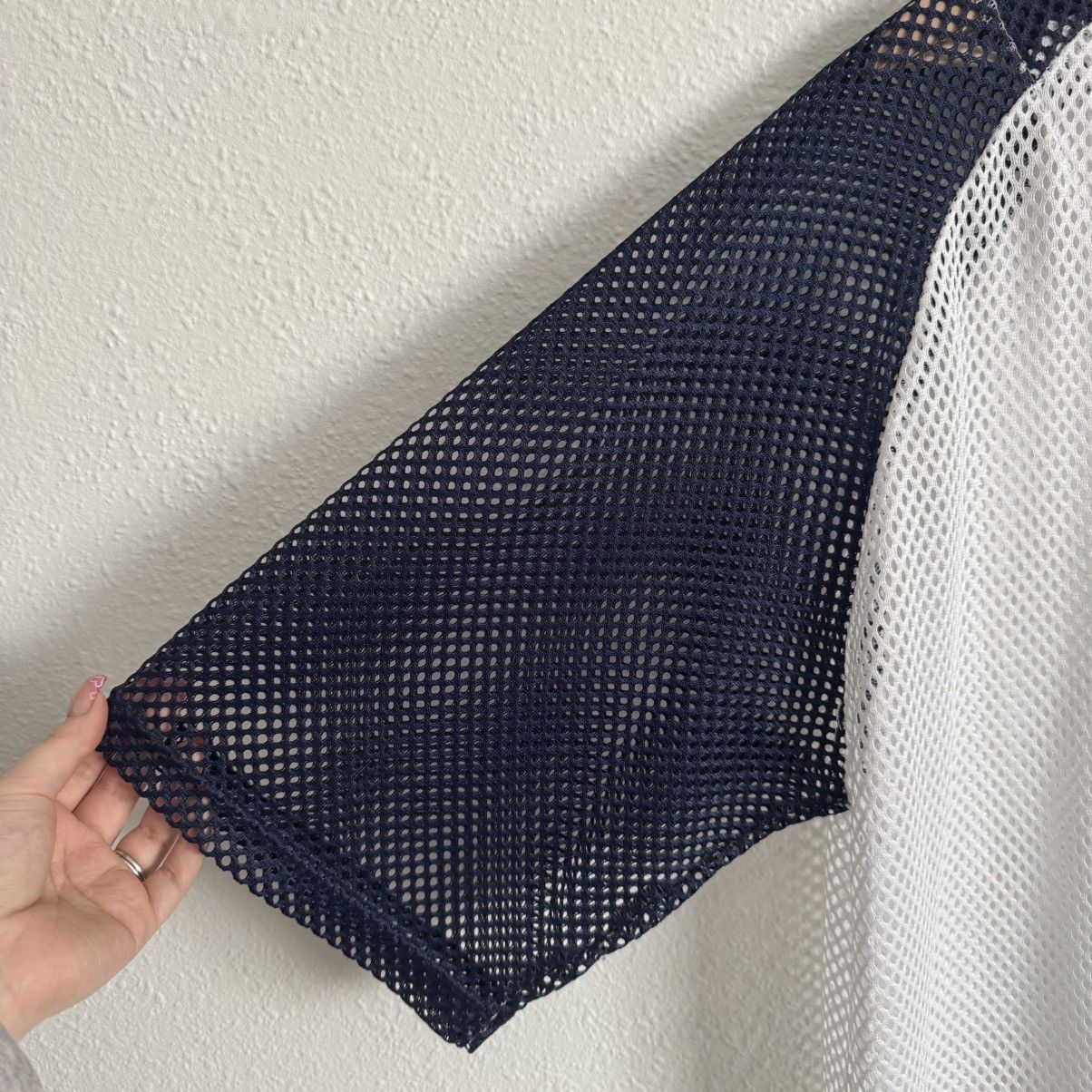 Other PB SPORTS Vintage 90s White Navy Blue Mesh Baseball Jersey Size US XL / EU 56 / 4 - 5 Thumbnail