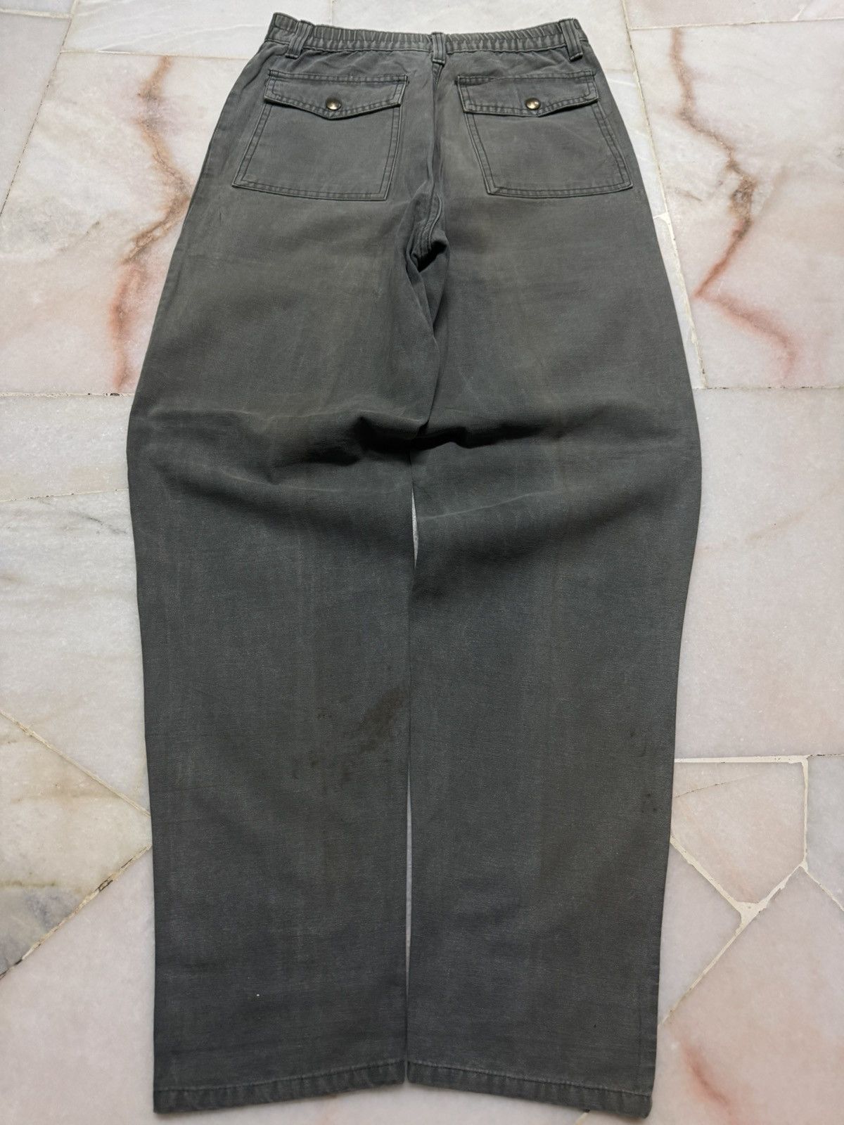 Japanese Brand THRASHED 90s WORKWEAR PANTS MULTIPOCKET DOUBLE KNEE Size US 26 / EU 42 - 12 Thumbnail