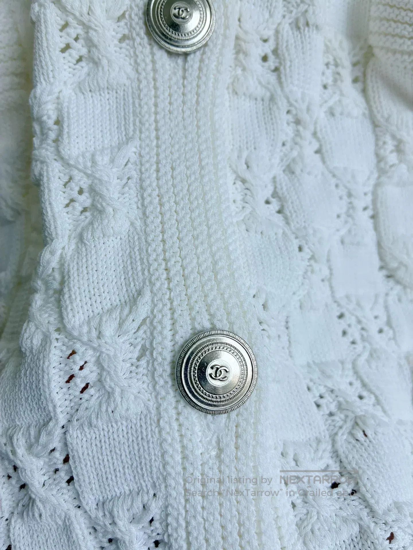 Chanel Chanel White Knit Cardigan. Size XXS / US 00 / IT 34 - 5 Thumbnail