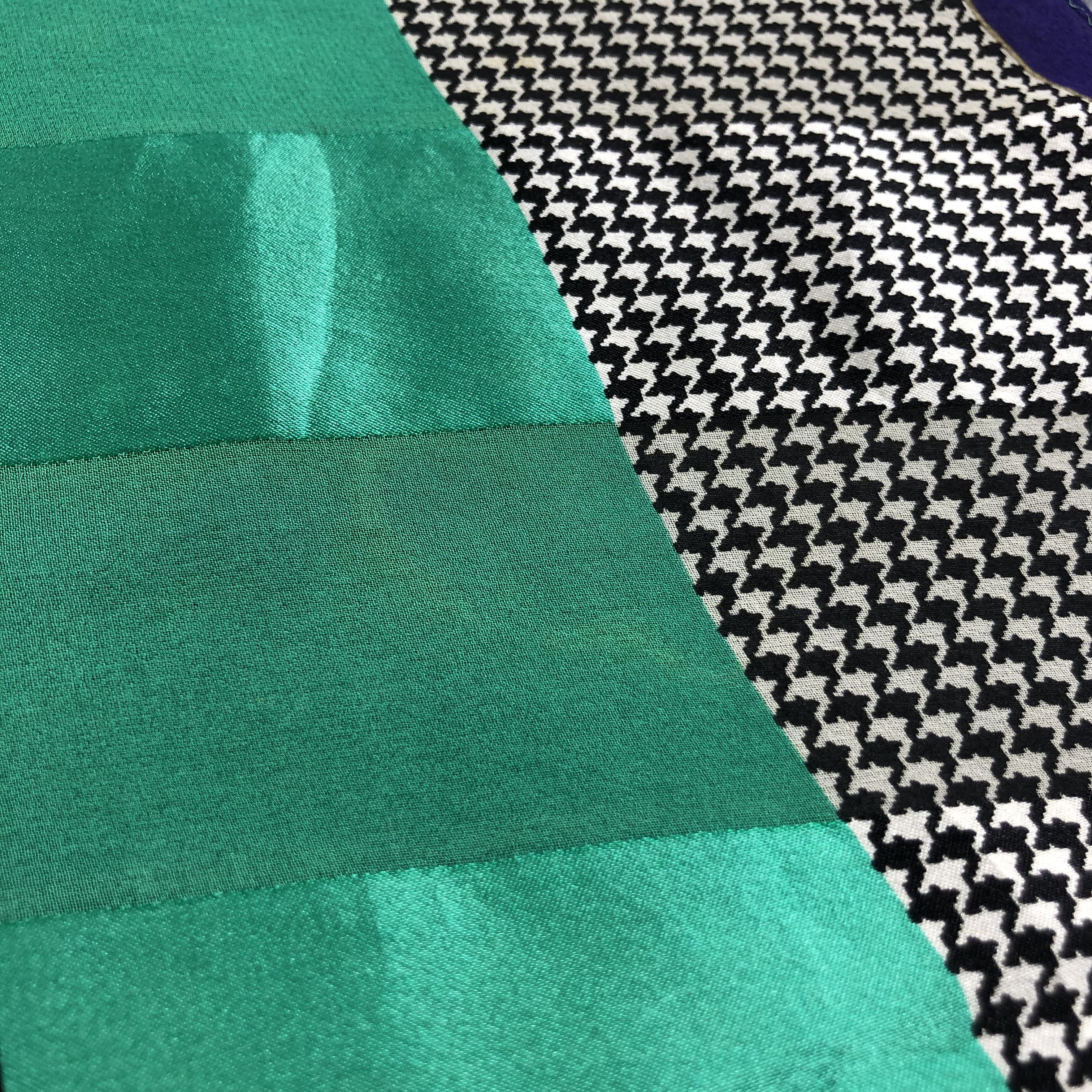 Japanese Brand Jun Ashida Houndstooth Silk Scarf M754 Size ONE SIZE - 4 Thumbnail