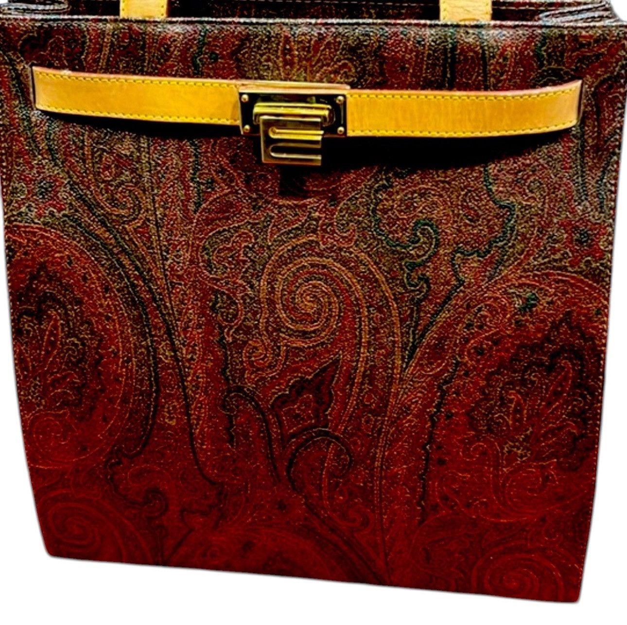 Etro Etro classic wine paisley Kelly should bag Golden E motif Size ONE SIZE - 2 Thumbnail