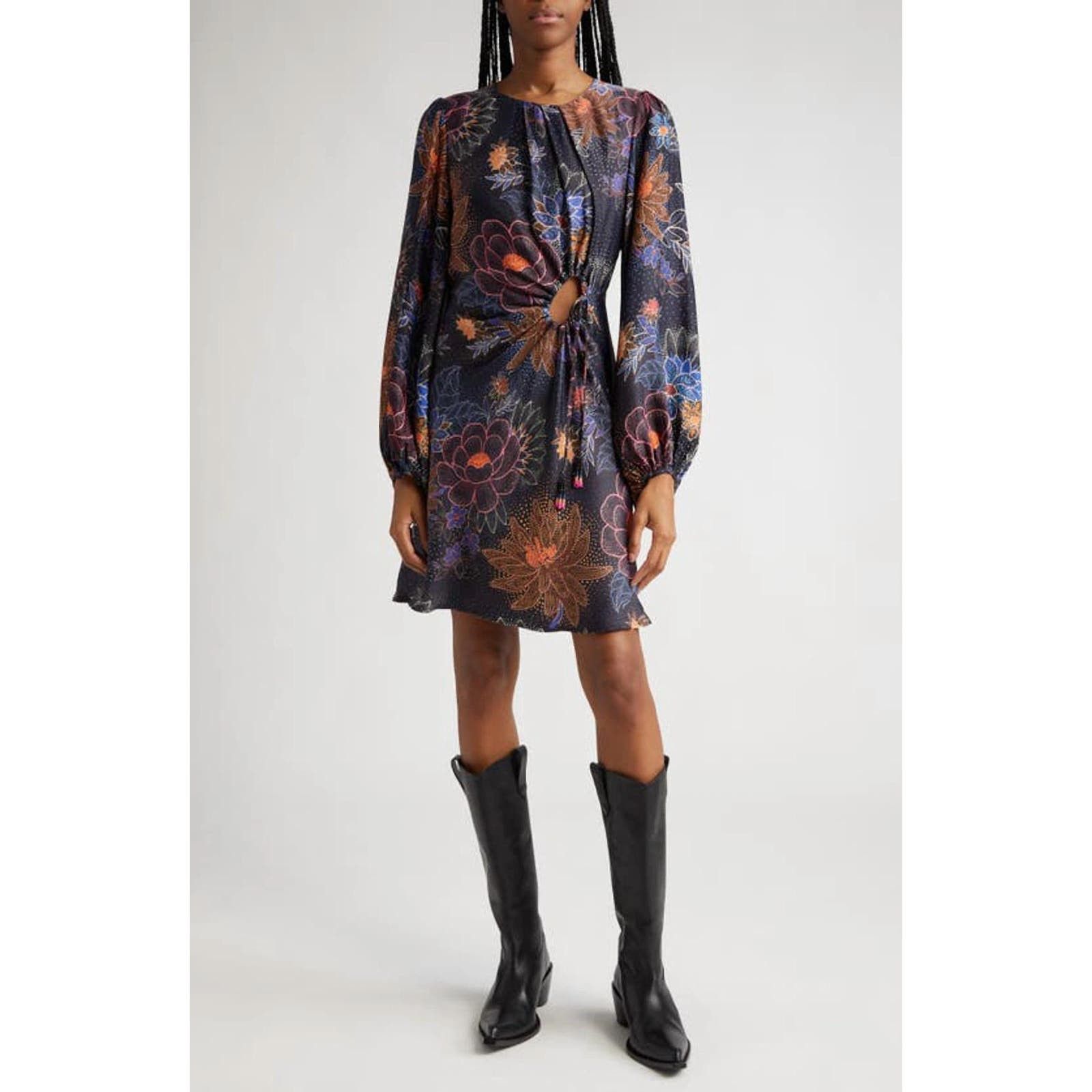 Farm Rio FARM RIO Mini Dress Sparkle Flowers In Black | Grailed