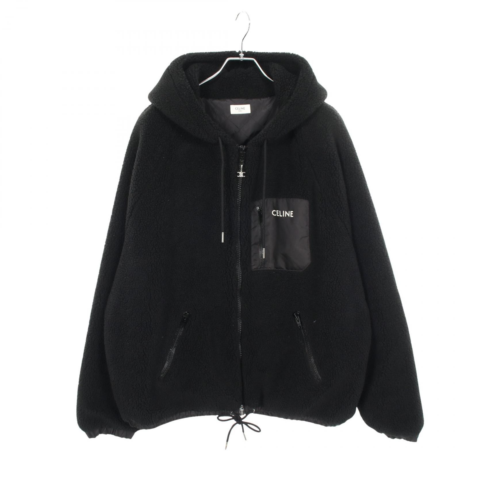 Celine Celine Celine Faux Shearling Hooded Coat Plastic / Synthetic Outerwear 2Y30H699M DUTY FREE for USA Size ONE SIZE - 1 Thumbnail