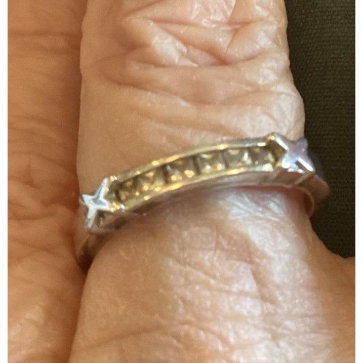 Other Cubic Zirconia or Glass 925 Sterling Wedding Set W/X Sz 8.75 Size ONE SIZE - 12 Thumbnail