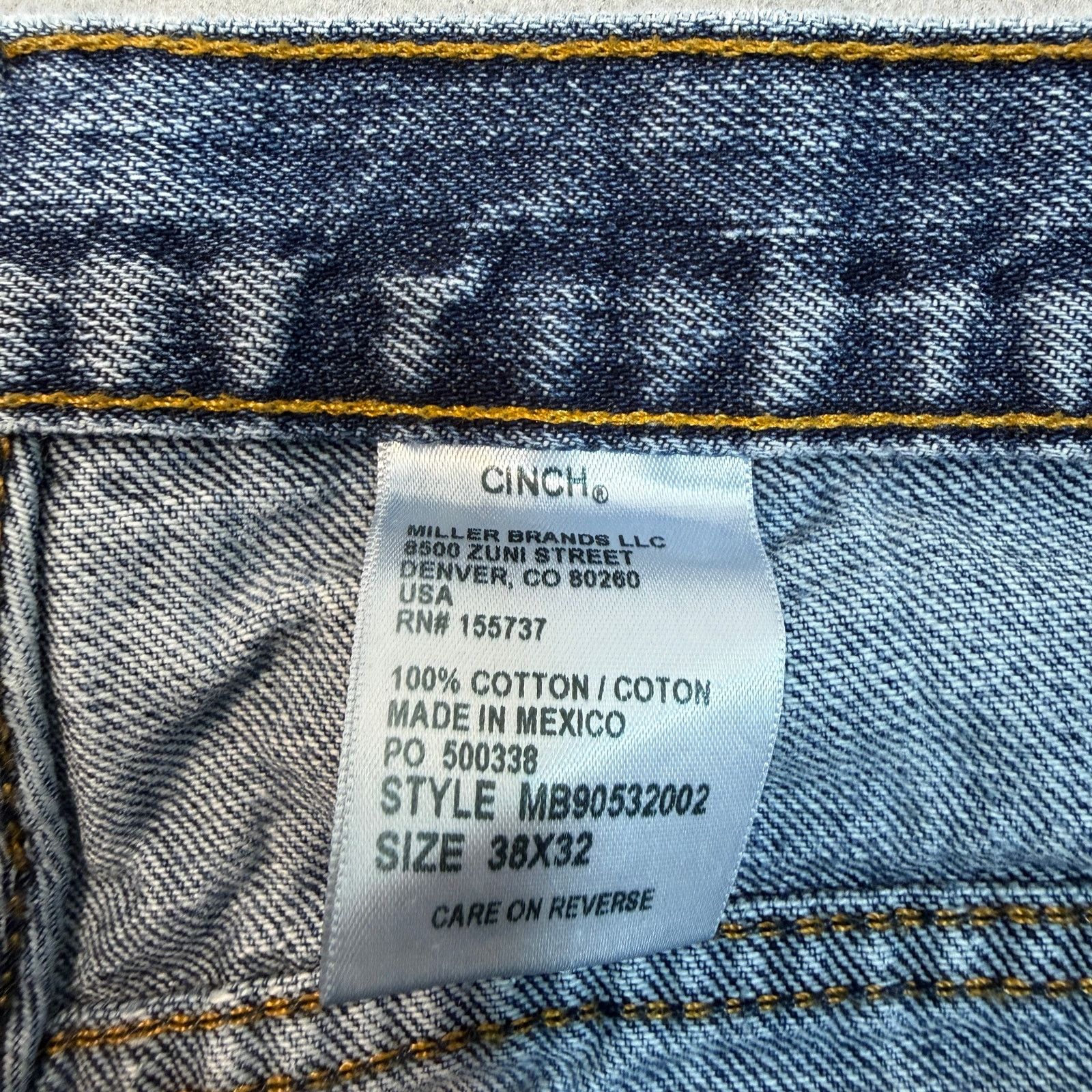 CINCH Cinch Bronze Label Jeans Men's 38x32 Blue Faded Denim Size US 38 / EU 54 - 4 Thumbnail
