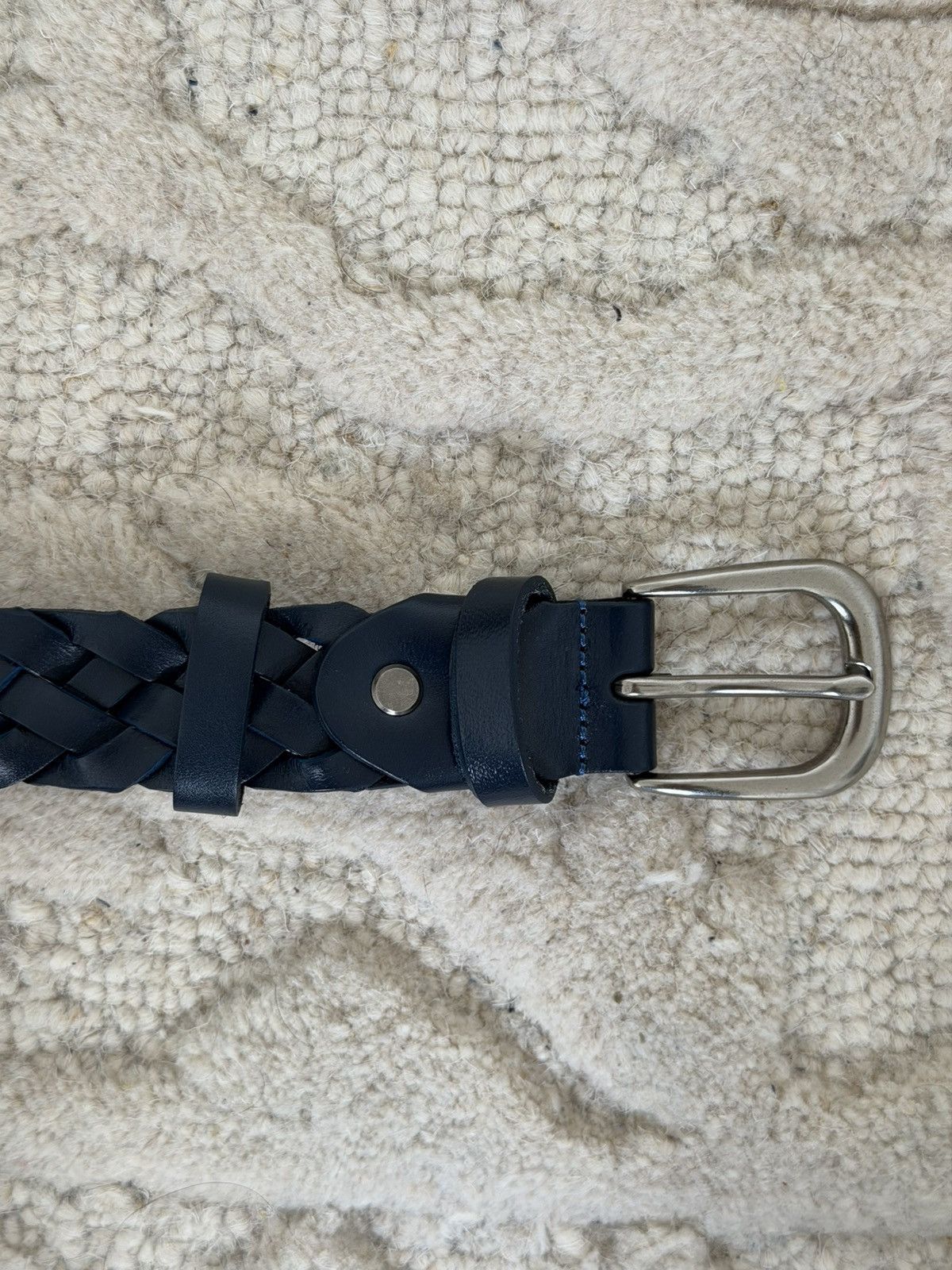 Vintage Braided vintage faux leather belt Size 32 - 2 Thumbnail