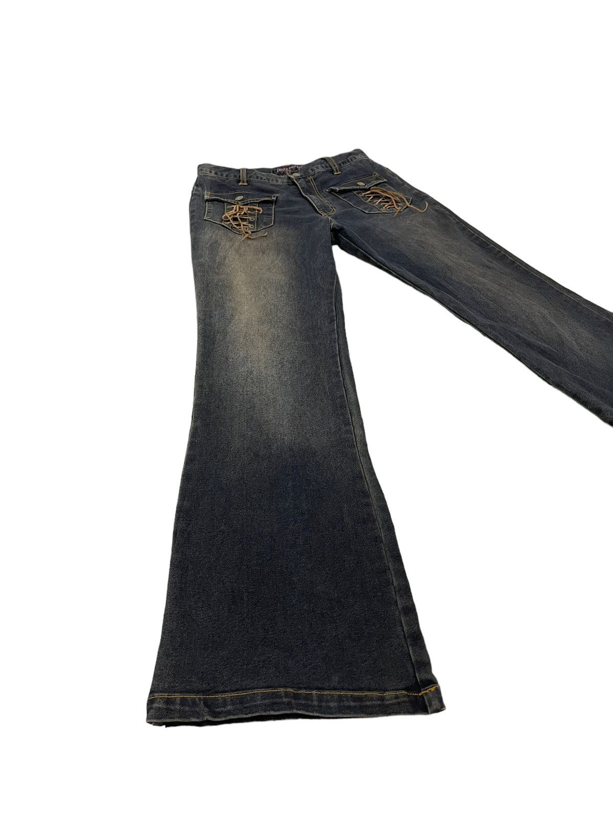 Japanese Brand Flare Jeans Pinky DC Stretch Denim Boot Cut 7🟦8 Size US 28 / EU 44 - 1 Thumbnail