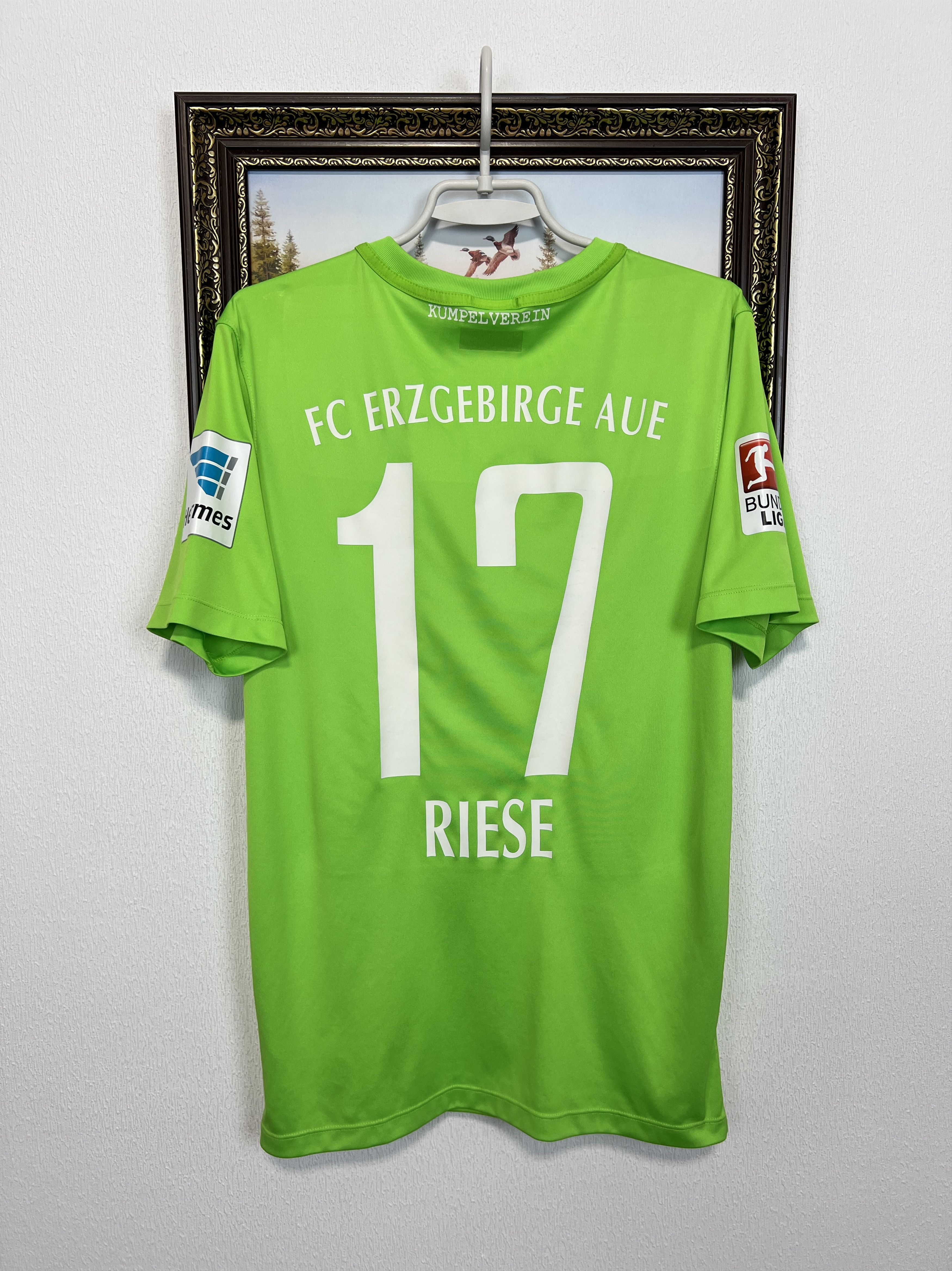 Nike Erzgebirge football shirt Soccer #17 Riese Jersey Trikot Size US S / EU 44-46 / 1 - 9 Thumbnail