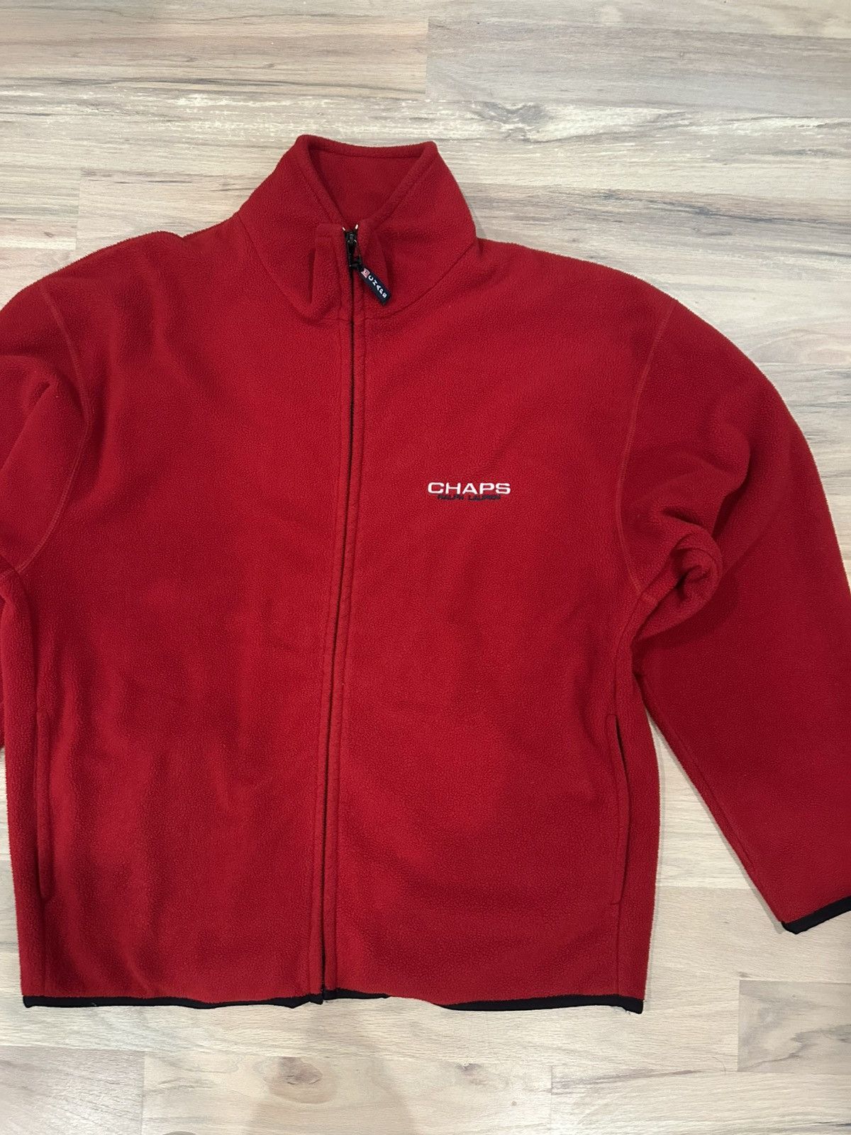 Chaps Ralph Lauren Vintage Chaps Ralph Lauren Red Zip Up Fleece XL Size US XL / EU 56 / 4 - 1 Thumbnail
