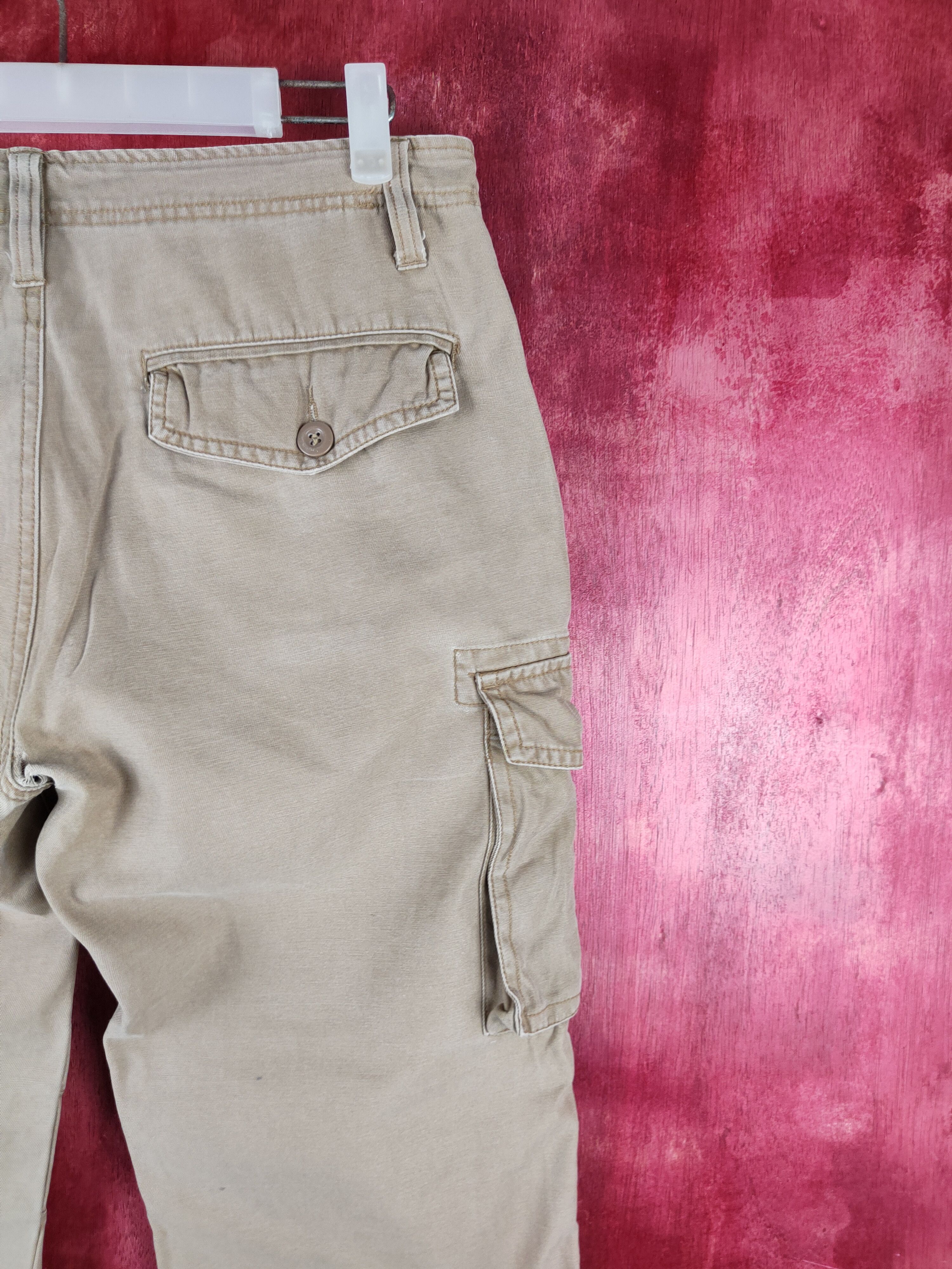 Japanese Brand Six-Star Beige Multipocket Tactical Cargo Pants #S1258 Size US 31 - 12 Thumbnail