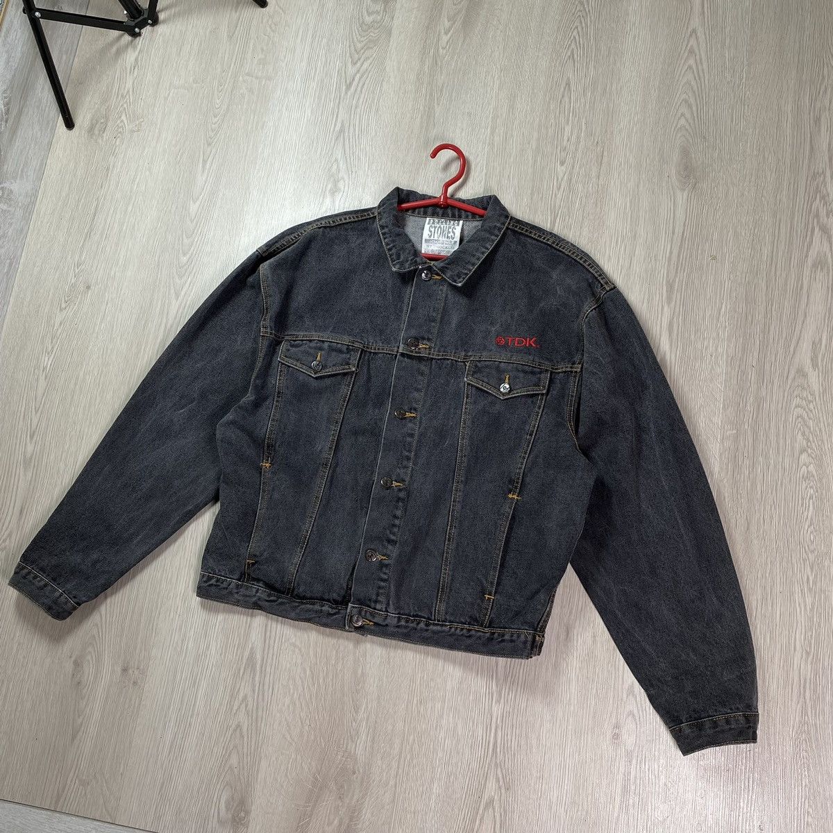 The Rolling Stones Rolling Stones Denim Jacket Vintage 90s Brockum Size US XL / EU 56 / 4 - 7 Thumbnail