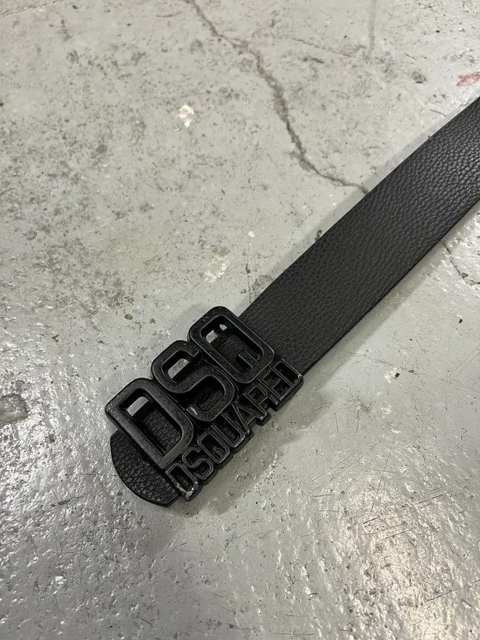 Designer × Dsquared2 × Vintage DSquared2 Black Leather Belt Size ONE SIZE - 5 Thumbnail