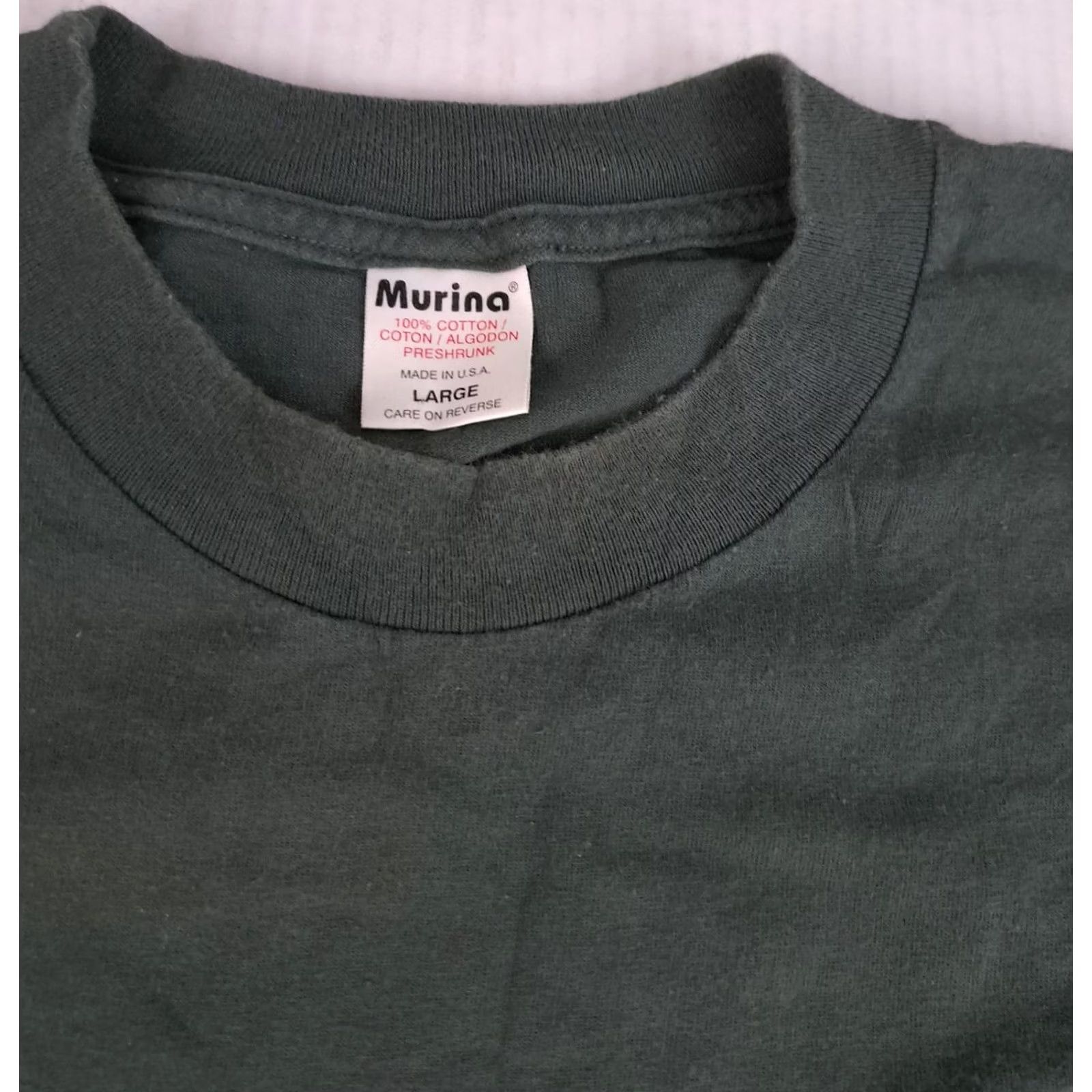 Vintage VINTAGE Our Lady Peace T-Shirt Murina Canvas Graphic Print Crew Neck Short Sleeve Olive L Unisex Adults 1990s Music USA Size US L / EU 52-54 / 3 - 4 Thumbnail