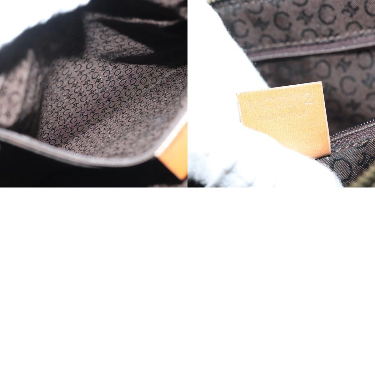 Celine CELINE C Macadam Canvas Shoulder Bag Suede Brown Gold Size ONE SIZE - 13 Thumbnail