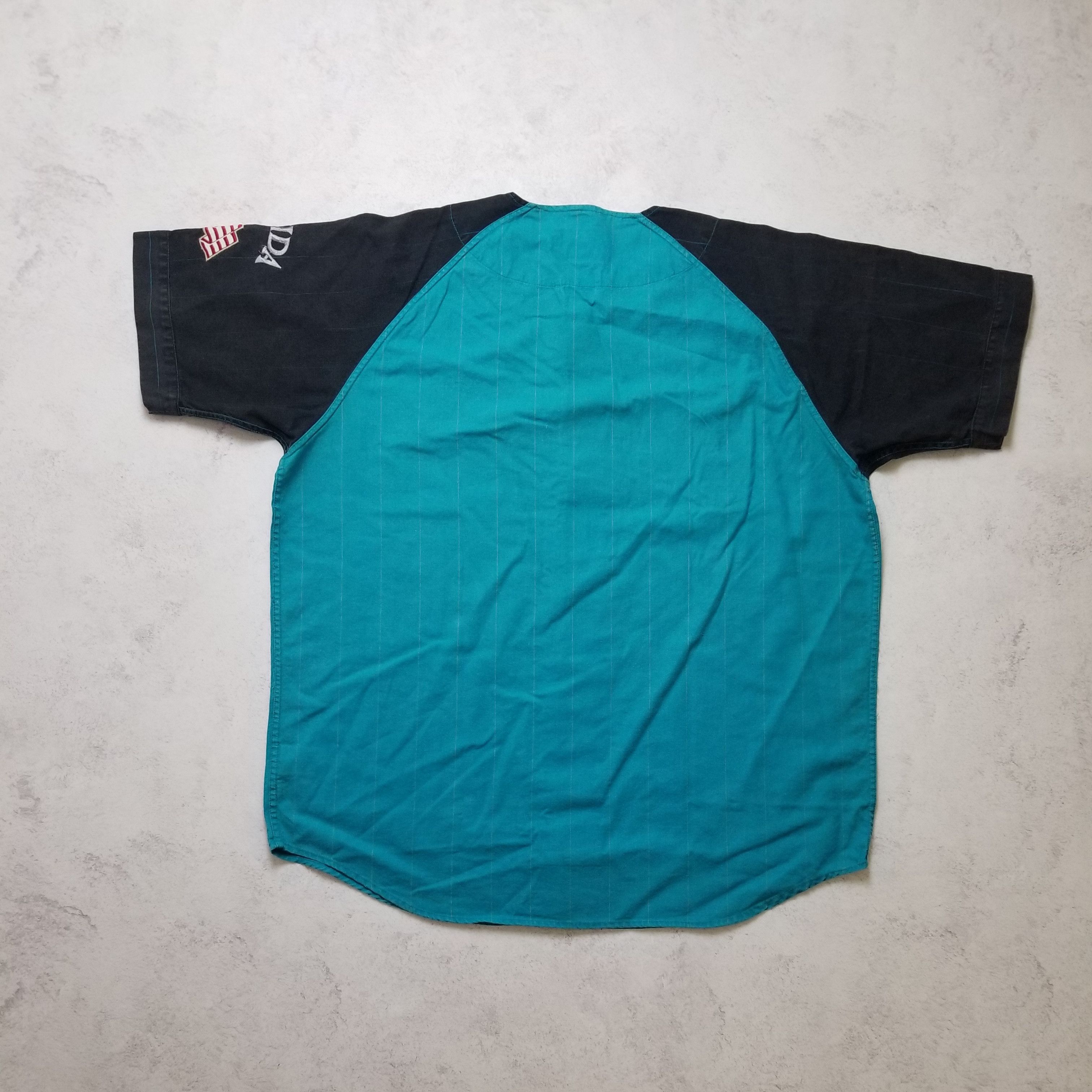 Mirage Vintage 90s Florida Marlins Teal Jersey Mirage MLB Miami Size US XL / EU 56 / 4 - 2 Thumbnail