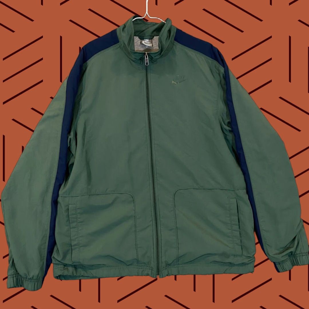 Nike Nike Jacket Mens XL Green Blue Track Sportswear Full Zip Pockets Active Workout Size US XL / EU 56 / 4 - 1 Thumbnail