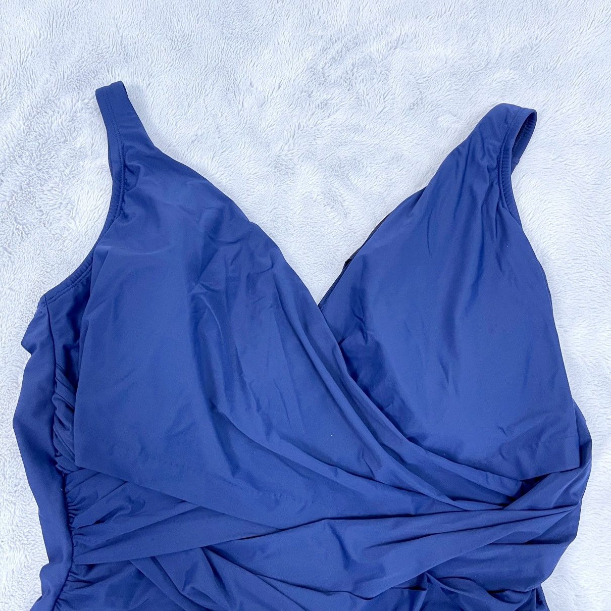 Lands' End Lands End SlenderSuit Tummy Control Wrap Swimsuit Blue 22W Size 3XL / US 20-22 - 2 Thumbnail
