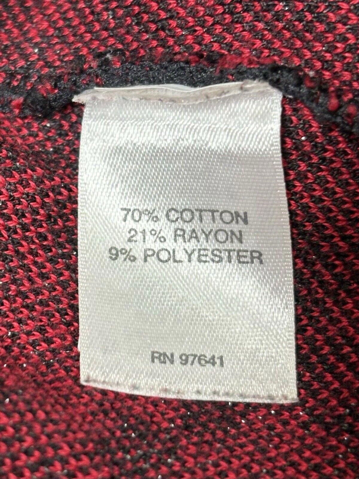 Other J Jill Sweater Women's M Red & Black Damask Studded Accent Size M / US 6-8 / IT 42-44 - 7 Thumbnail