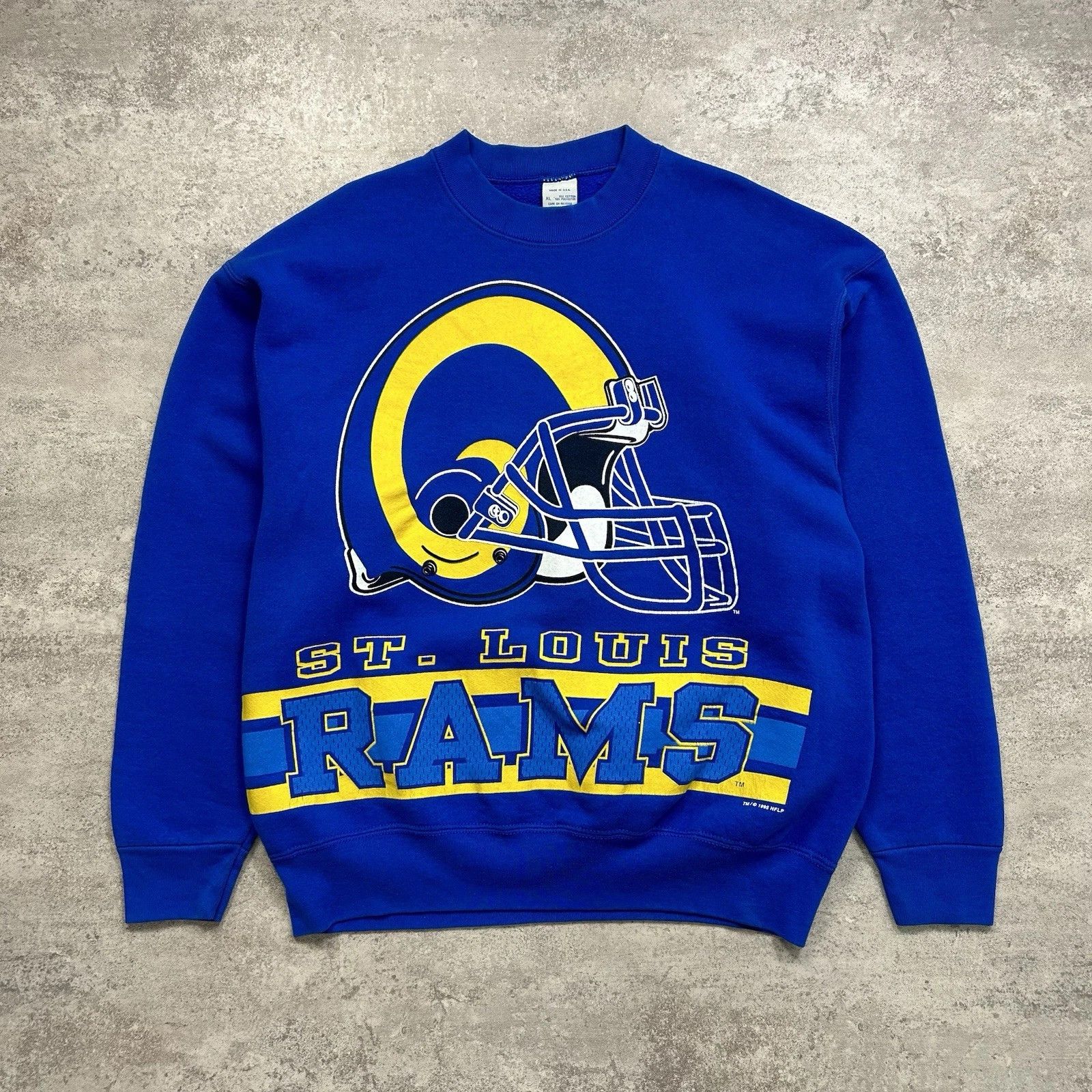 NFL × Vintage LA ST.LOUIS RAMS SALEM SPORTSWEAR 1995 DOUBLE SIDED Size US XL / EU 56 / 4 - 1 Thumbnail