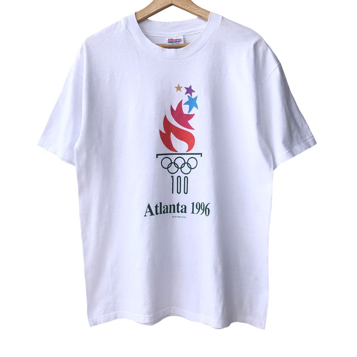 Hanes × USA Olympics × Vintage Olympic Atlanta 1996 Vintage NOS Hanes 92 Logo Tee Size US M / EU 48-50 / 2 - 1 Thumbnail