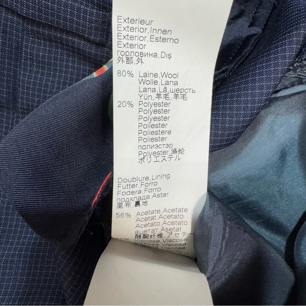 Paul Smith New Paul Smith Junior Wool Navy Plaid Pants Size 16 Size US 26 / EU 42 - 7 Thumbnail