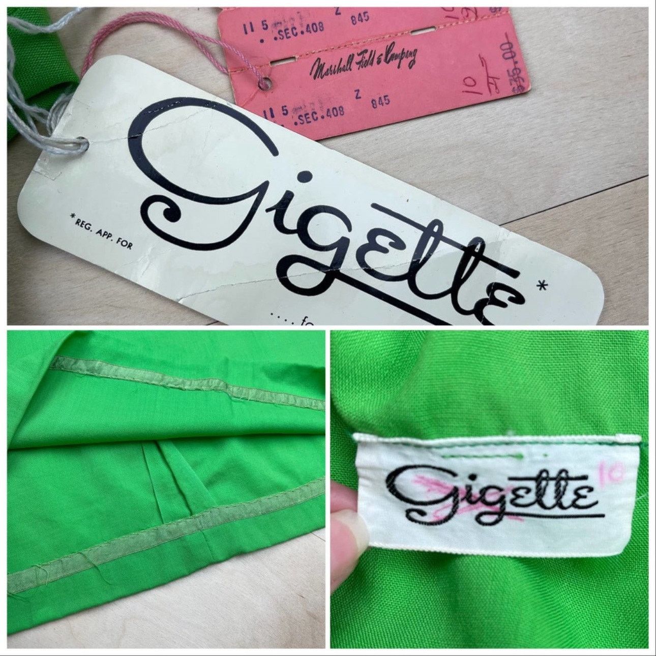 Vintage Vintage 1970s Lime Green Sleeveless Ruffled Wool Maxi Dress Size S / US 4 / IT 40 - 5 Thumbnail